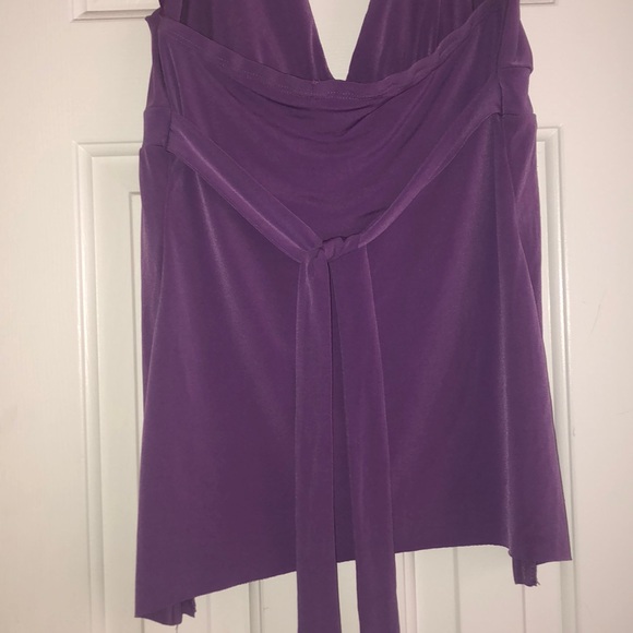Arden B purple deep V halter - Picture 7 of 8